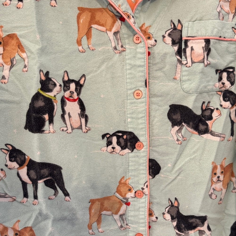 Nick & Nora Pajama Set with Dog Pattern - Picture 3 of 5